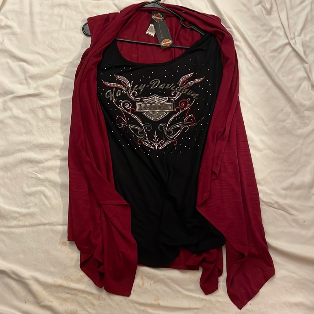 harley davidson womens top with bling